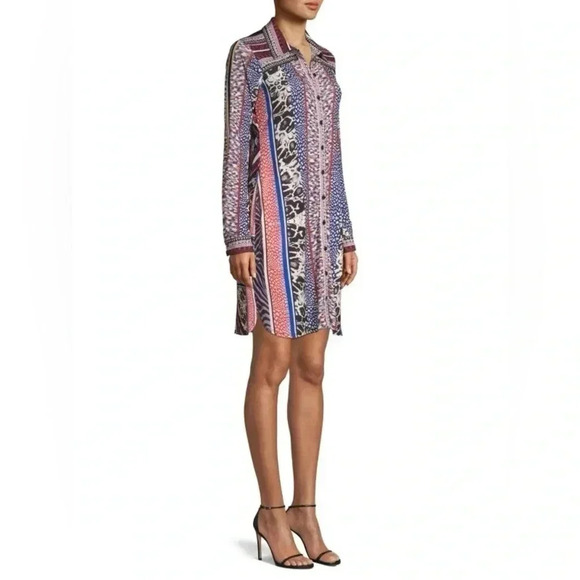 HALE BOB |  Mixed-Print Long-Sleeve Shirtdress - Picture 2 of 10